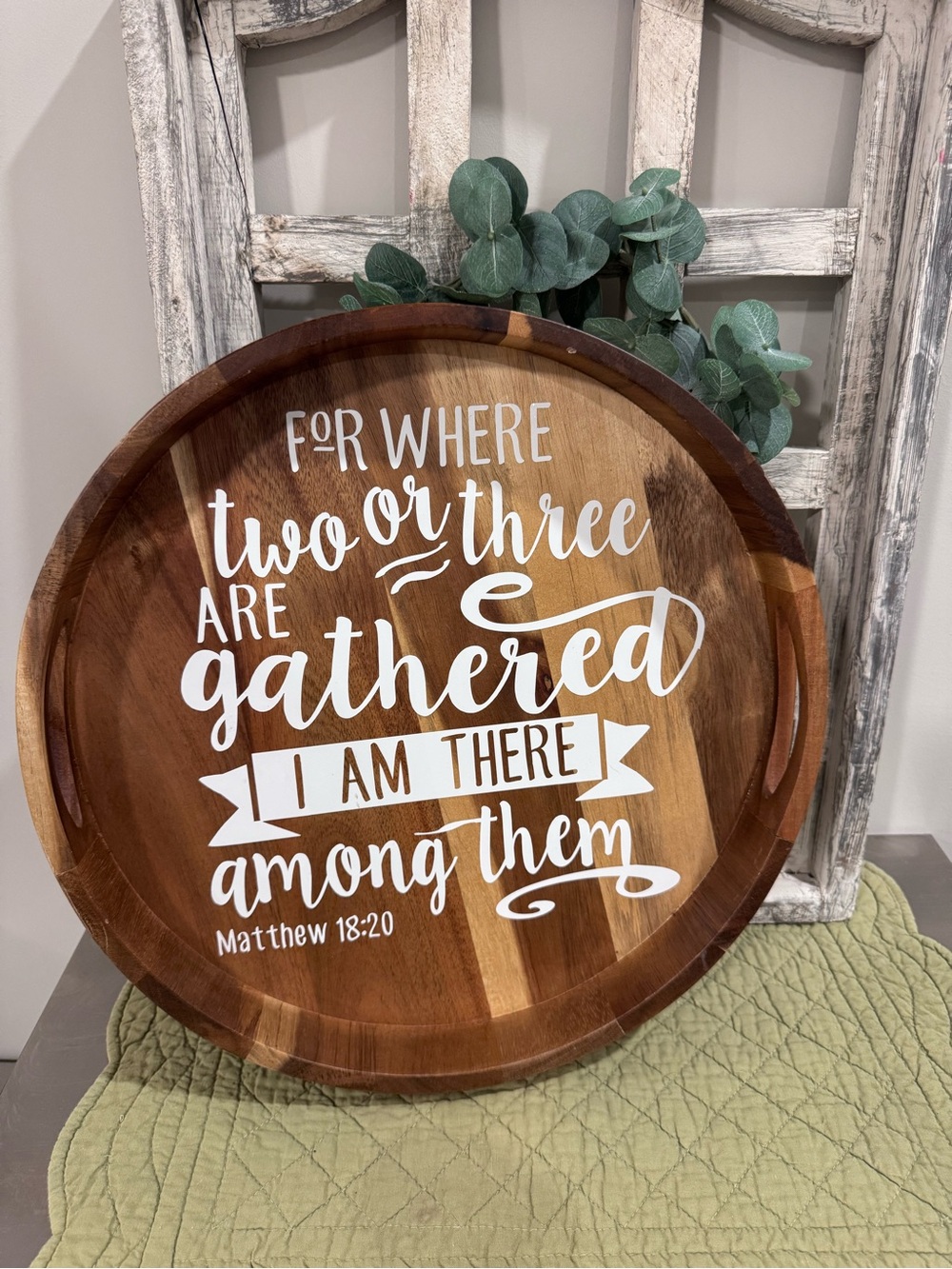 2017 PROJECT 62 ACACIA WOOD  15" SERVING TRAY; FOR WHEN TWO ARE...